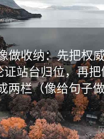 age动漫像做收纳：先把权威符号是不是在替论证站台归位，再把例子和证据分成两栏（像给句子做体检）