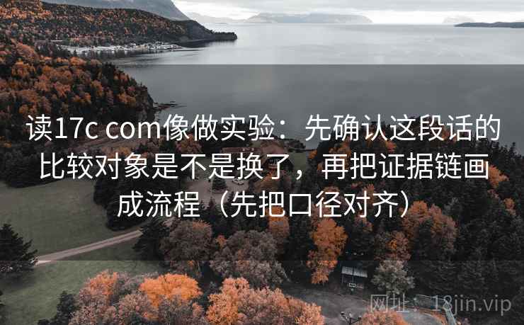 读17c com像做实验：先确认这段话的比较对象是不是换了，再把证据链画成流程（先把口径对齐）